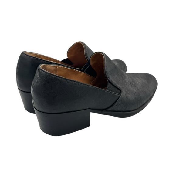 Sofft Velina Black Micro Texture Leather Slip On Cushioned Booties Loafers - Picture 4 of 11